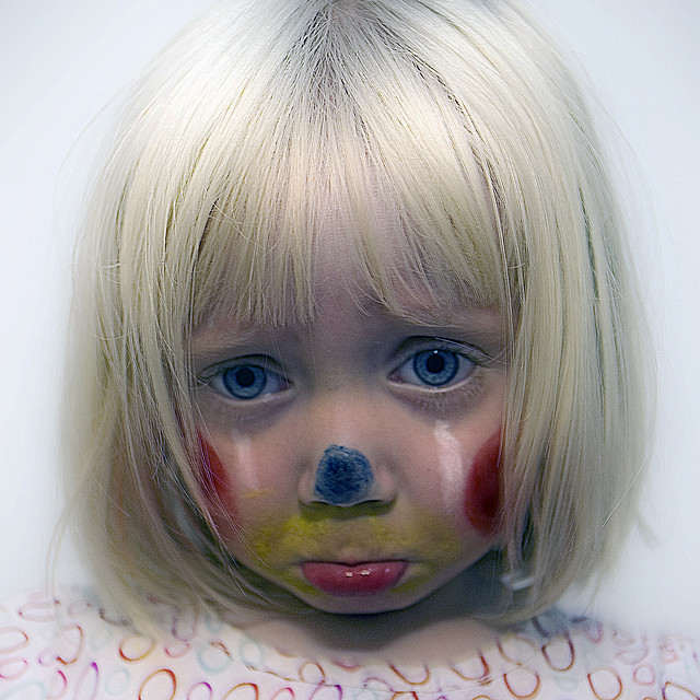 Image result for sad clown girl